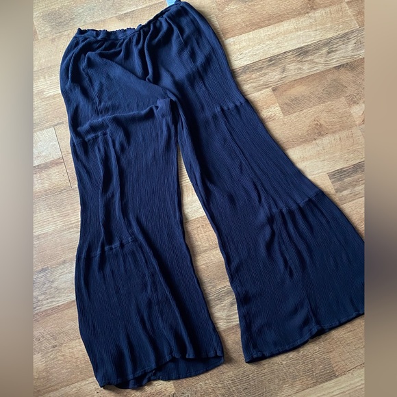 G.I.L.I. Black Wide Leg Pants with Flowing Silhouette size XL - Picture 6 of 8